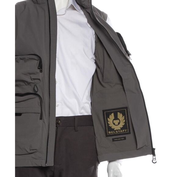 Belstaff Vest Tow Gilet Light Sz Medium Tactical Utility New Sample Granite Grey - Picture 4 of 11